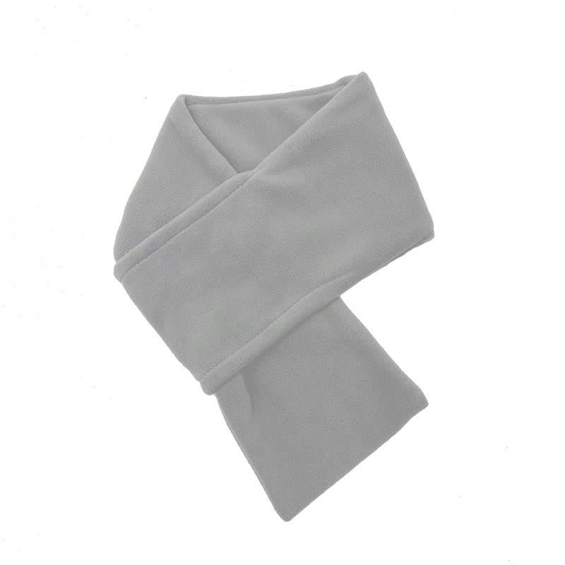 Buddha Stones Fall Winter Plush Cross Front Neck Warmer Minimalist Scarves - Silver - image 16