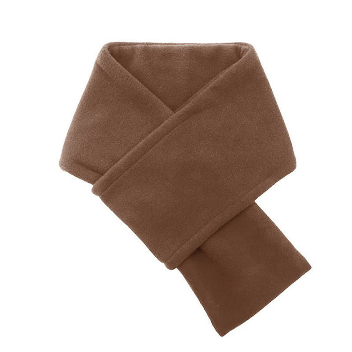 Buddha Stones Fall Winter Plush Cross Front Neck Warmer Minimalist Scarves - image 13