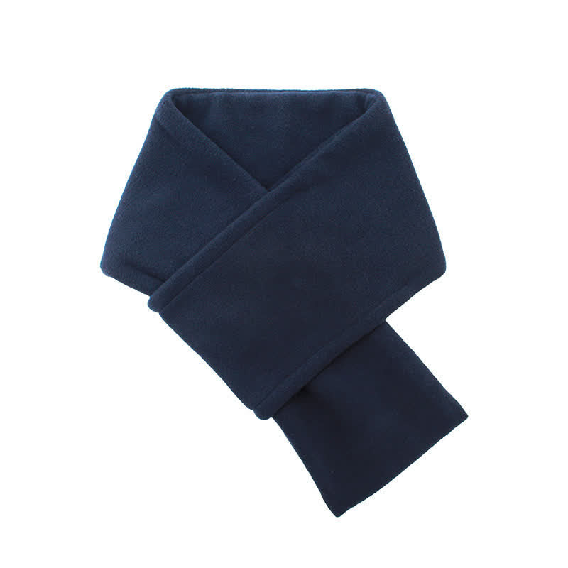 Buddha Stones Fall Winter Plush Cross Front Neck Warmer Minimalist Men's Scarf - image 3