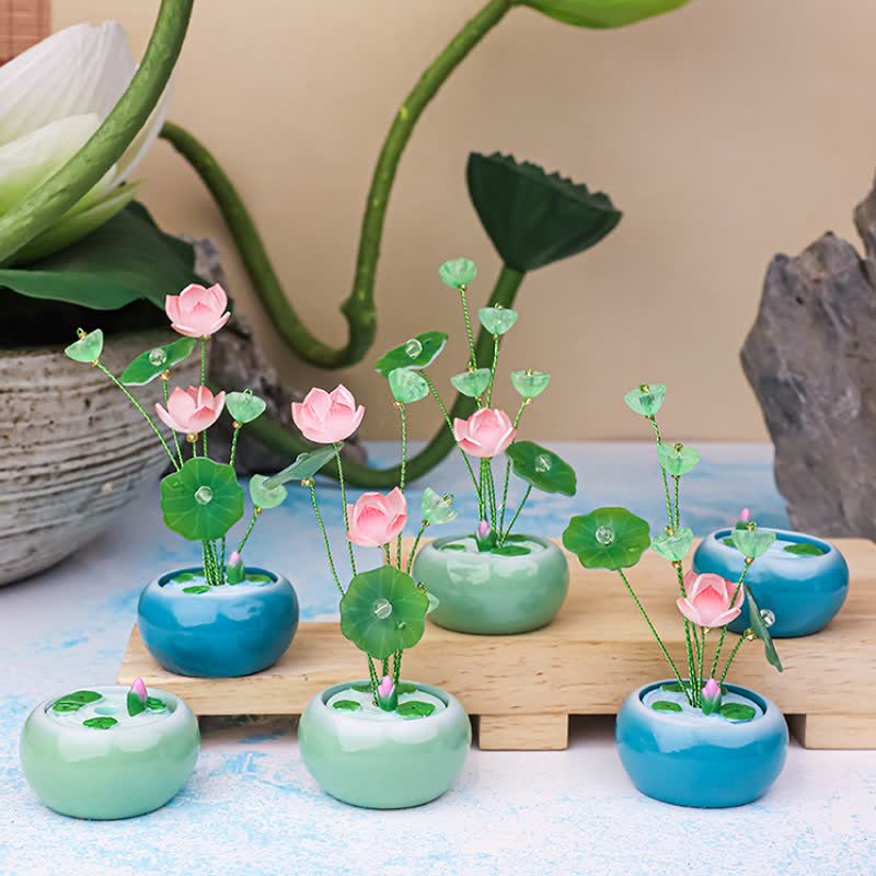 Buddha Stones Resin Lotus Purity Teardrop Fragrance Jar Mindful Living Decor - image 14