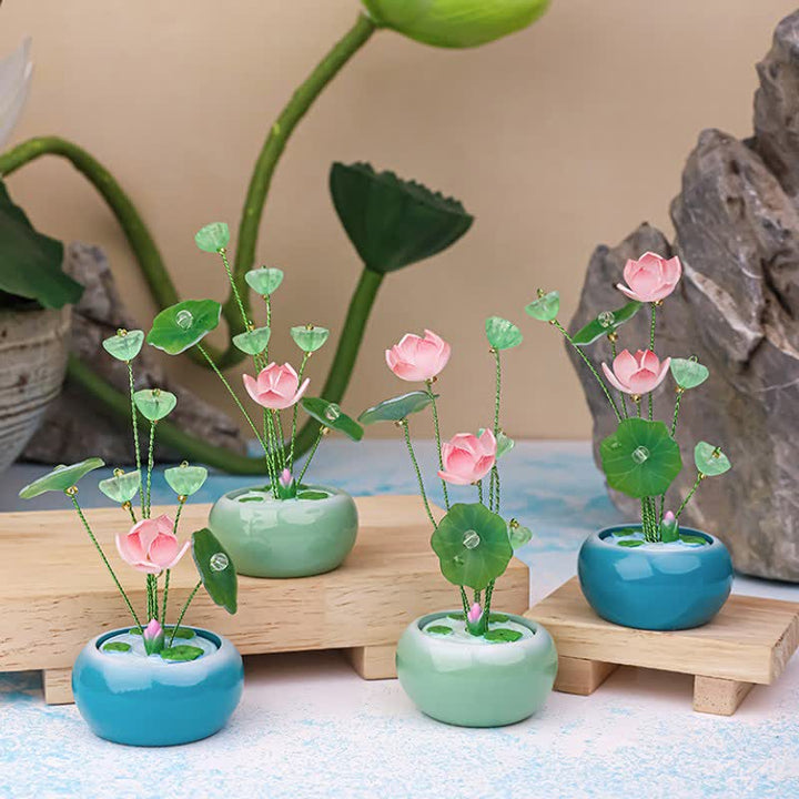 Buddha Stones Resin Lotus Purity Teardrop Fragrance Jar Mindful Living Decor - image 12