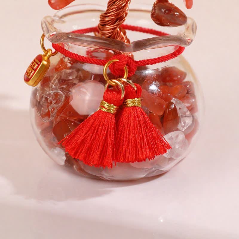 Buddha Stones Wire Wrapped Crystal Money Tree Dashboard Ornament Wealth & Fortune Symbols - image 19