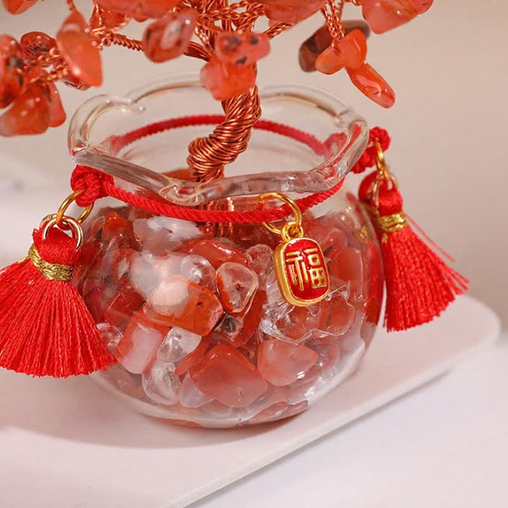 Buddha Stones Wire Wrapped Crystal Money Tree Dashboard Ornament Wealth & Fortune Symbols - image 20