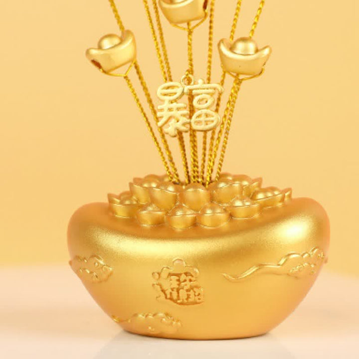Buddha Stones Golden Ingot Treasure Bowl Good Fortune Tabletop Wealth & Fortune Symbols - image 8