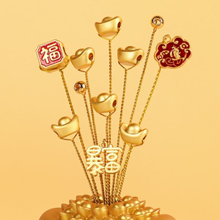 Buddha Stones Golden Ingot Treasure Bowl Good Fortune Tabletop Wealth & Fortune Symbols - image 7