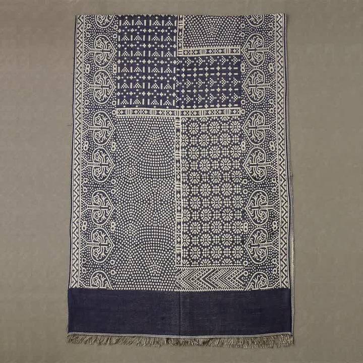 Buddha Stones Fall Winter Geometric Paisley Tassel Reversible Cozy Scarf - image 7