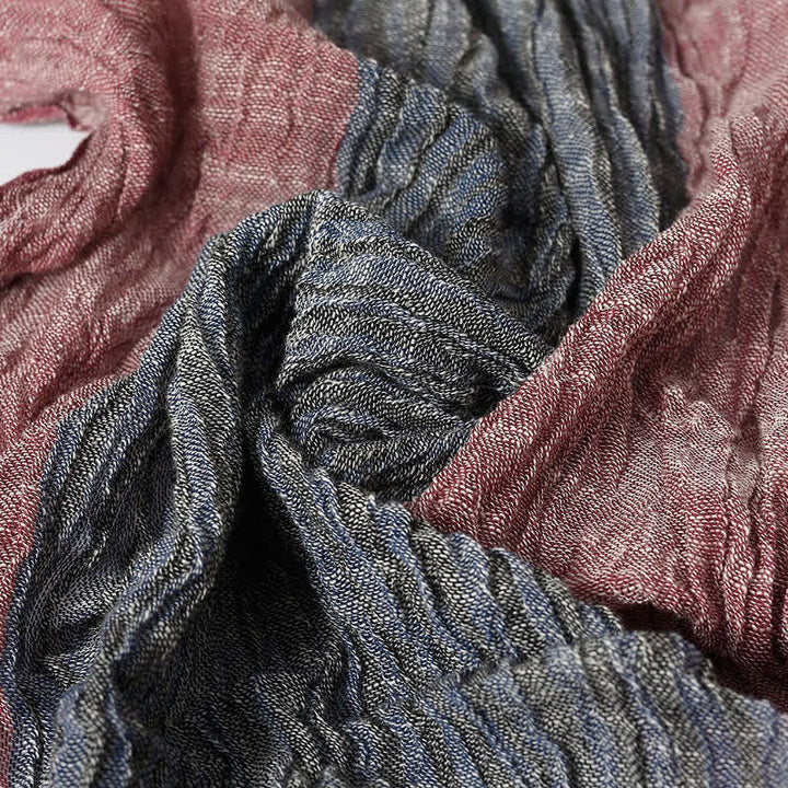 Buddha Stones Spring Fall Striped Color Block Stripe Tassel Travel Scarf - image 3
