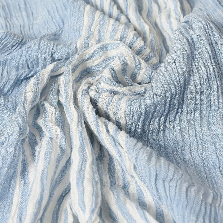 Buddha Stones Spring Fall Striped Color Block Stripe Tassel Travel Scarf - image 15