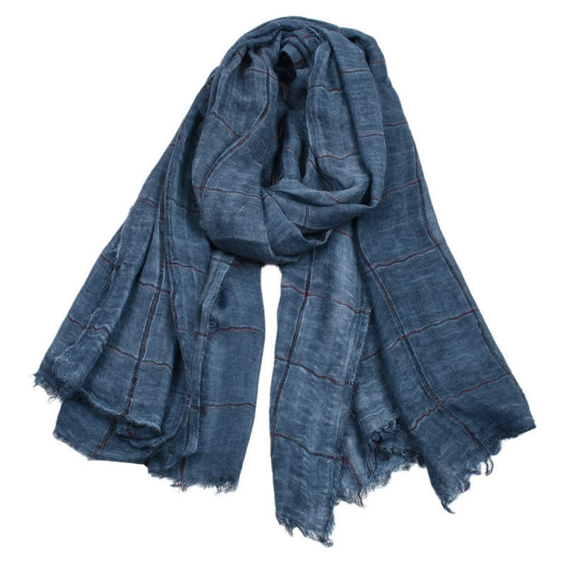 Buddha Stones Spring Fall Plaid Checkered Pattern Casual Unisex Scarf - image 5