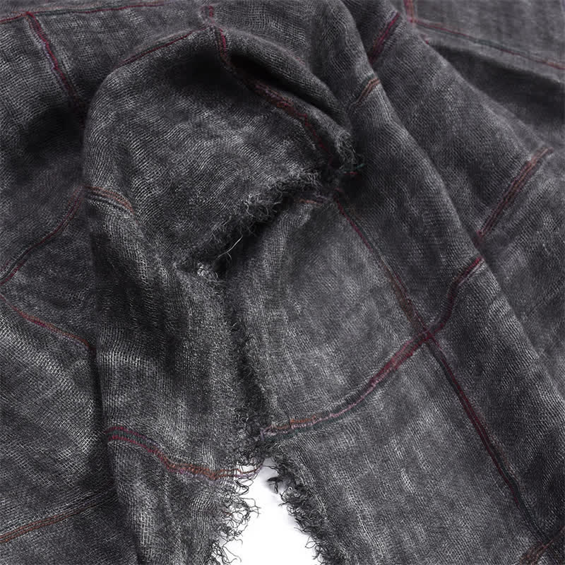 Buddha Stones Spring Fall Plaid Checkered Pattern Casual Unisex Scarf - image 3
