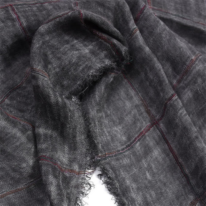Buddha Stones Spring Fall Plaid Checkered Pattern Casual Men's Scarf - image 3