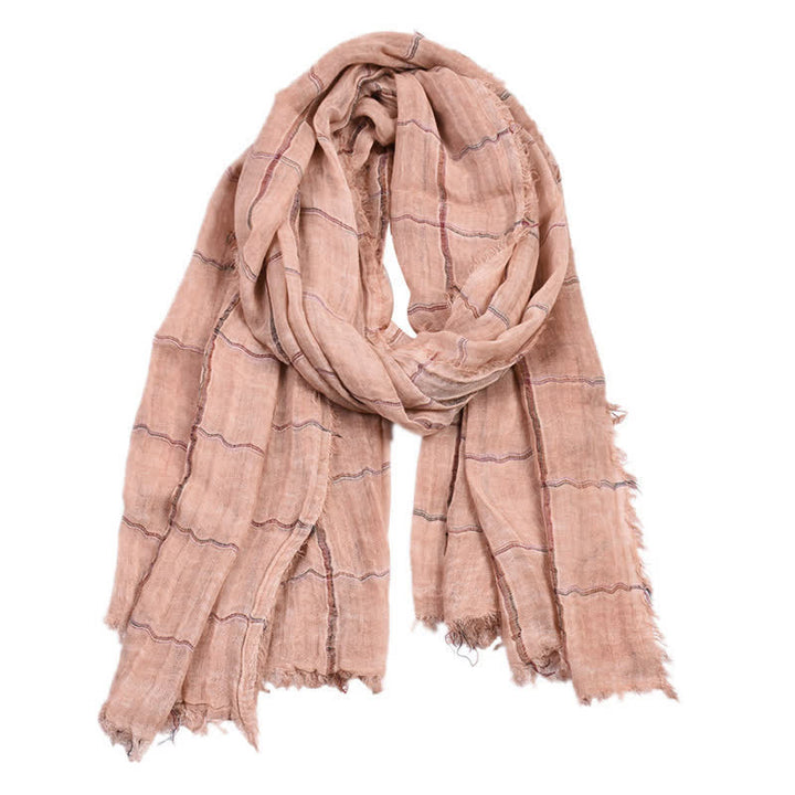 Buddha Stones Spring Fall Plaid Checkered Pattern Casual Unisex Scarf - image 9