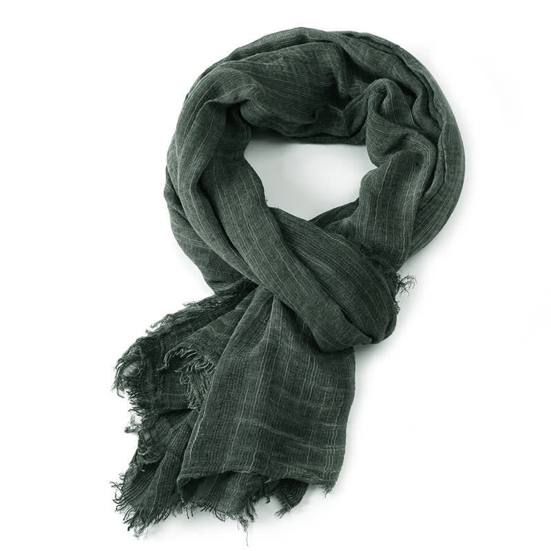 Buddha Stones Spring Fall Crinkled Frayed Edge Wrap Scarf - image 8
