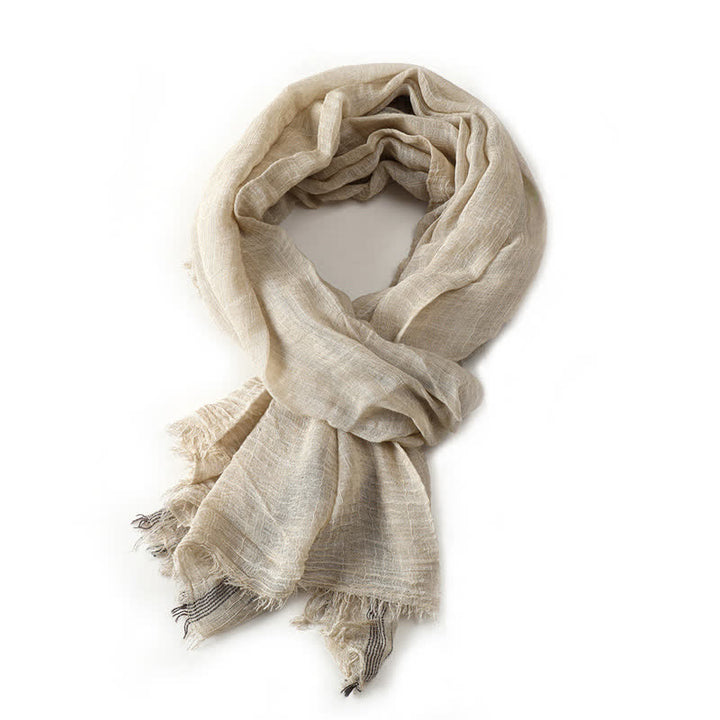 Buddha Stones Spring Fall Crinkled Frayed Edge Wrap Scarf - image 10