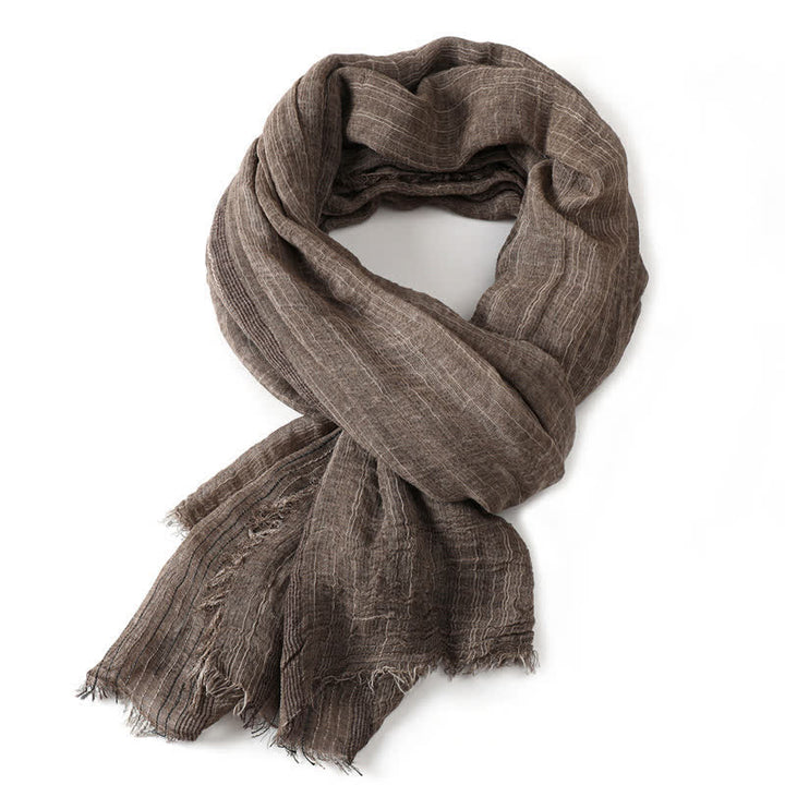 Buddha Stones Spring Fall Crinkled Frayed Edge Wrap Scarf - image 15
