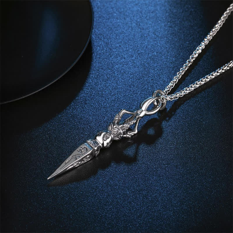 Buddha Stones Titanium Steel Vajra Spiritual Power Vintage Pendant Necklace - image 10