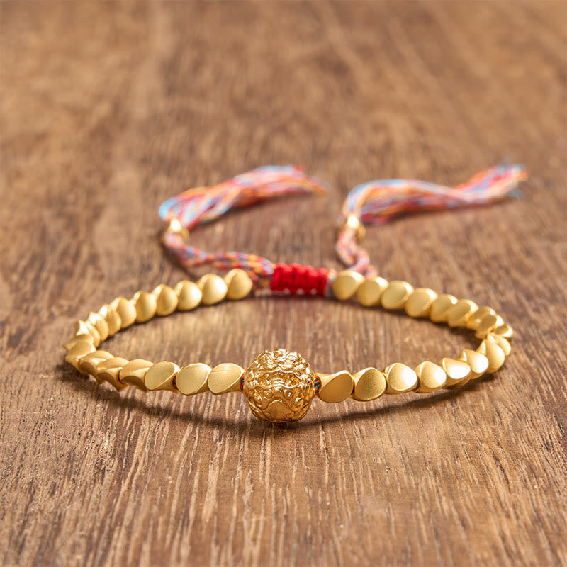 Buddha Stones Tibetan Copper Beads Pi Xiu Wealth Colorful String Bracelet - image 1