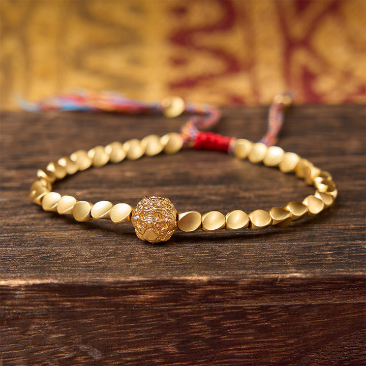 Buddha Stones Tibetan Copper Beads Pi Xiu Wealth Colorful String Bracelet - image 4