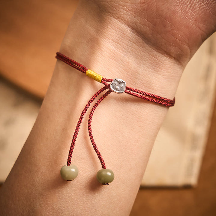 Buddha Stones Vintage 925 Sterling Silver Chinese Zodiac Luck Braided Red String Bracelet - image 48