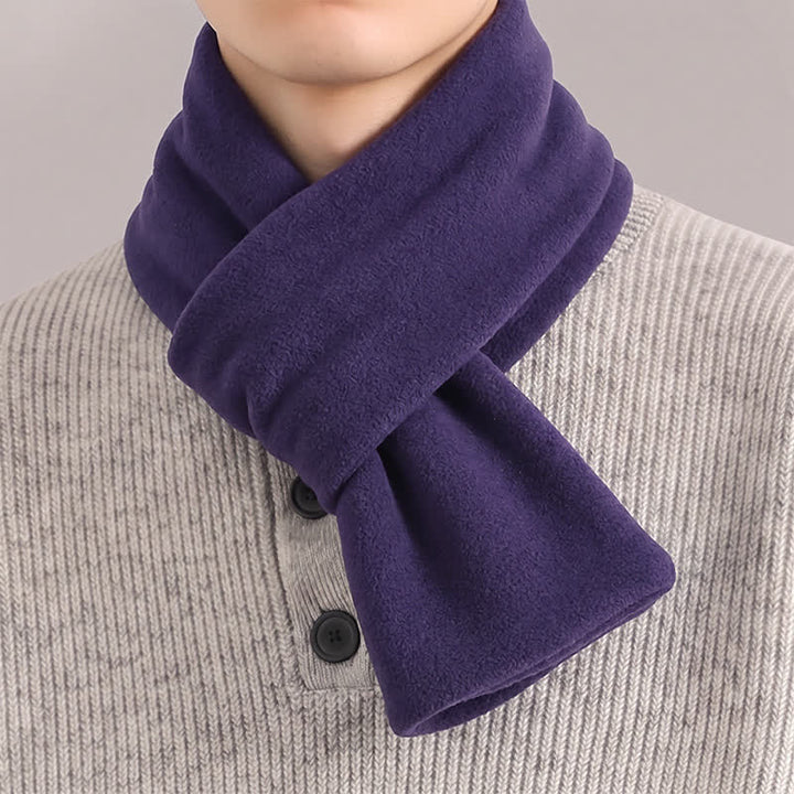 Buddha Stones Fall Winter Plush Cross Front Neck Warmer Minimalist Men's Scarf - RebeccaPurple - image 25