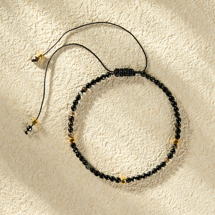 Buddha Stones Dark Brown Striped Agate Braided Adjustable Grounding Bracelet - image 4
