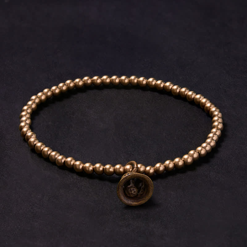 Buddha Stones Copper Beads Chinese Copper Coins Bell Wealth Bracelet - image 1