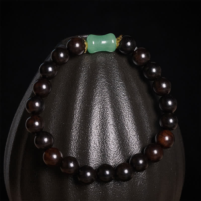Buddha Stones Ebony Wood Green Sandalwood Natural Grain Unisex Bracelet - image 3