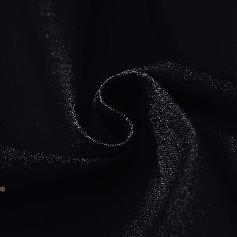 Buddha Stones Pure Cotton Golden Lotus Wave Pattern Frog Button Women's Elastic Waist Harem Pants With Pockets - image 4