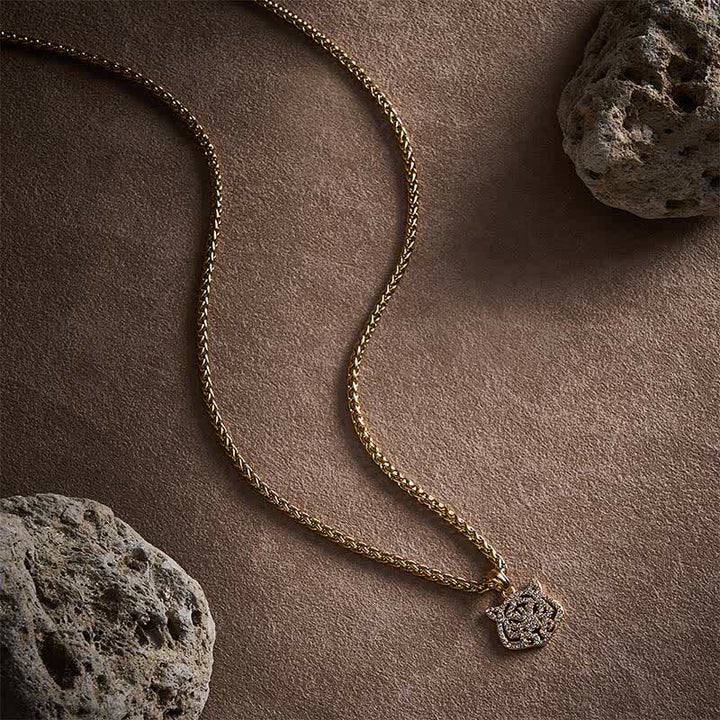 Buddha Stones Titanium Steel Chinese Zodiac Tiger Head Strength Necklace - image 5