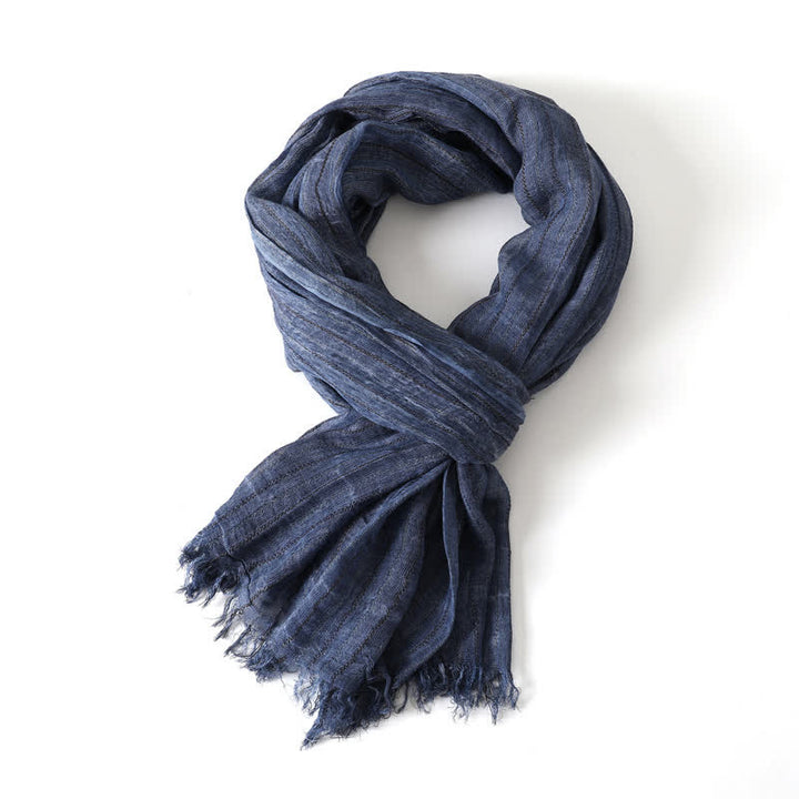 Buddha Stones Spring Fall Soft Textured Travel Tassel Men's Scarf - image 7