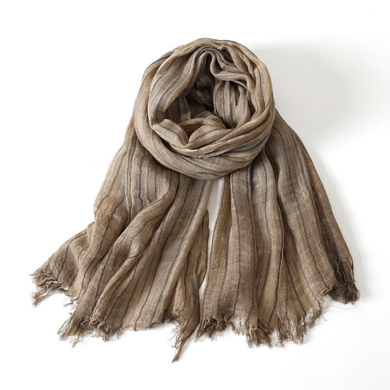 Buddha Stones Spring Fall Soft Textured Travel Tassel Men's Scarf - BurlyWood - image 8
