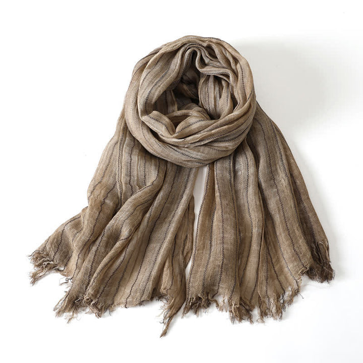 Buddha Stones Spring Fall Soft Textured Travel Tassel Men's Scarf - BurlyWood - image 8