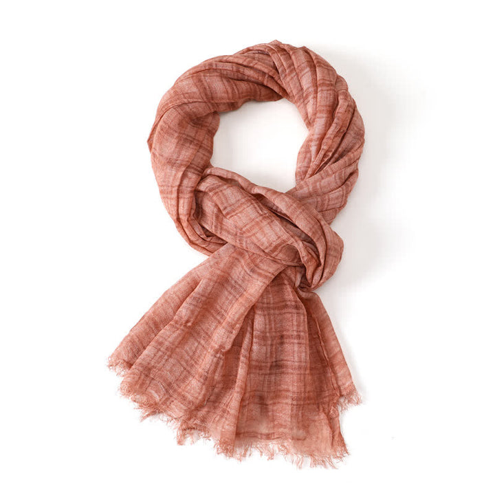 Buddha Stones Spring Fall Textured Checked Draped Men's Scarf - image 2