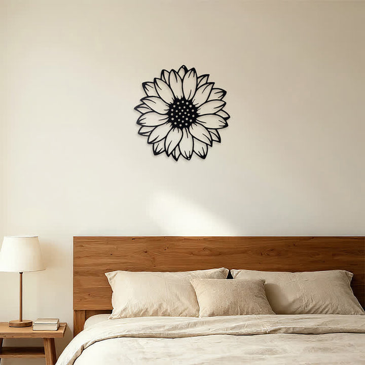 Buddha Stones Round Floral Sunflower Energy Iron Metal Wall Decor - image 10