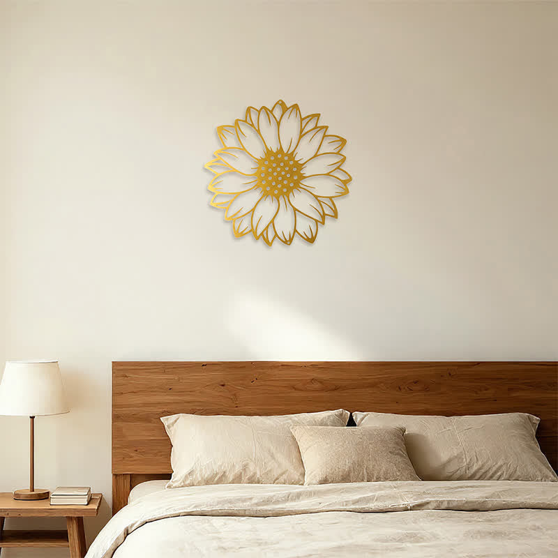 Buddha Stones Round Floral Sunflower Energy Iron Metal Wall Decor - image 27