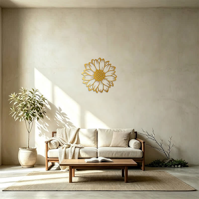 Buddha Stones Round Floral Sunflower Energy Iron Metal Wall Decor - image 31