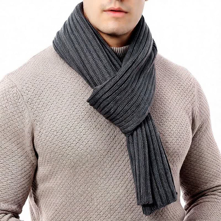 Buddha Stones Fall Winter Classic Long Ribbed Knit Men's Scarf - image 10