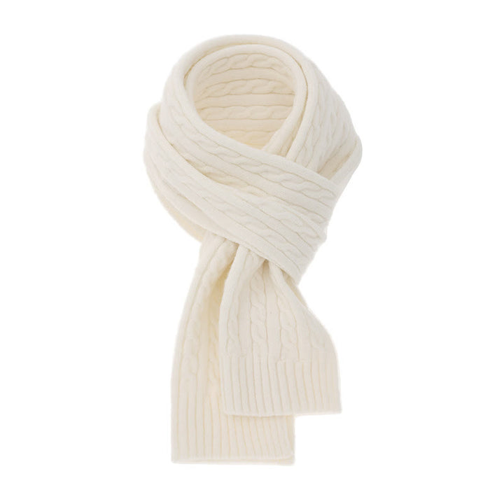Buddha Stones Fall Winter Classic Cable Knit Cozy Men's Scarf - Ivory - image 22