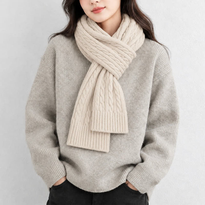 Buddha Stones Fall Winter Classic Cable Knit Cozy Men's Scarf - image 21
