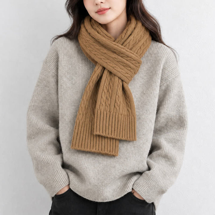 Buddha Stones Fall Winter Classic Cable Knit Cozy Men's Scarf - image 25