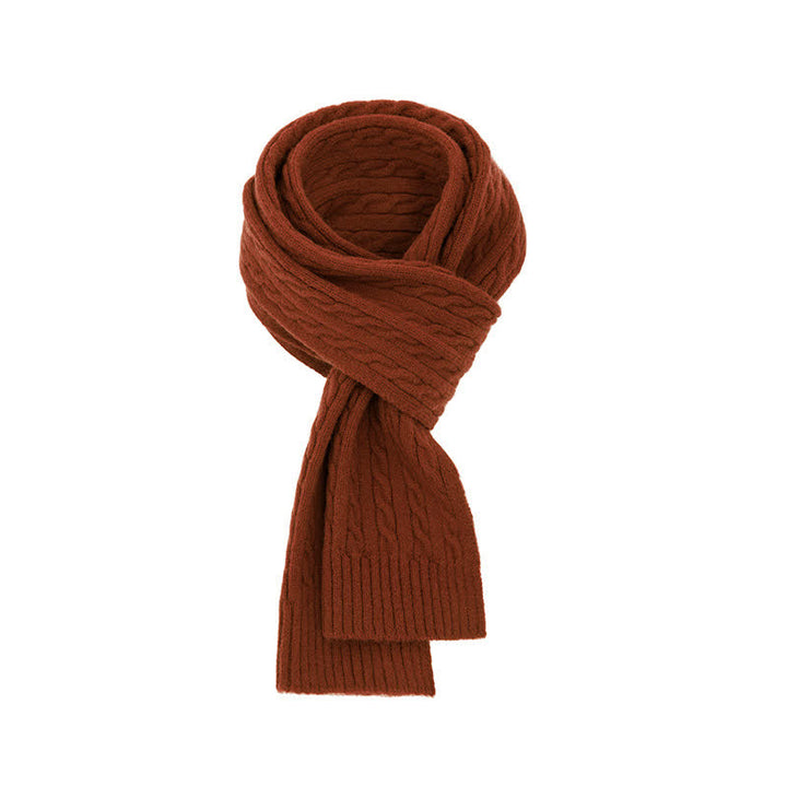 Buddha Stones Fall Winter Classic Cable Knit Cozy Men's Scarf - Chocolate - image 10