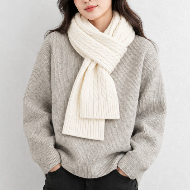 Buddha Stones Fall Winter Classic Cable Knit Cozy Men's Scarf - image 23