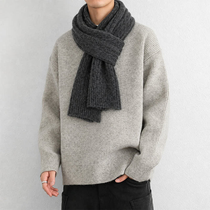 Buddha Stones Fall Winter Classic Cable Knit Cozy Men's Scarf - image 19