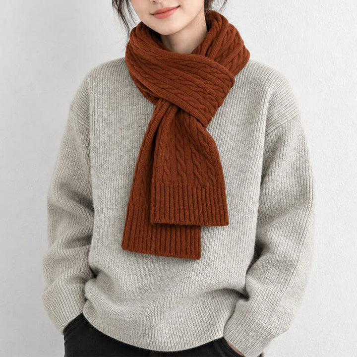 Buddha Stones Fall Winter Classic Cable Knit Cozy Men's Scarf - image 11