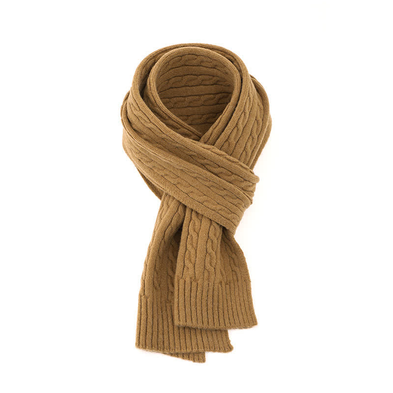 Buddha Stones Fall Winter Classic Cable Knit Cozy Men's Scarf - Peru - image 24