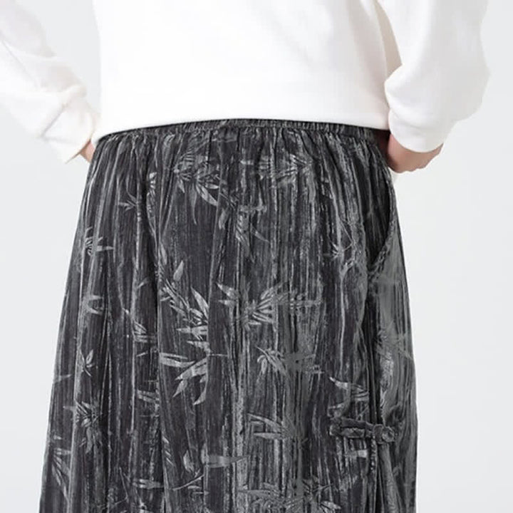 Buddha Stones Fall Winter Casual Boho Drawstring Abstract Bamboo Long Pants Men's Straight Leg Pants With Pockets - image 8