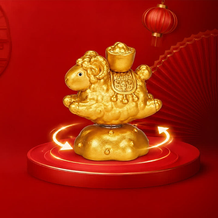 Buddha Stones Resin Rotating Prosperity Chinese Zodiac Goat Sheep Desk Ornament Cute Animal Decor - image 11
