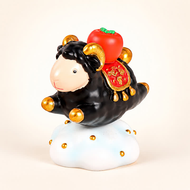 Buddha Stones Resin Rotating Prosperity Chinese Zodiac Goat Sheep Desk Ornament Cute Animal Decor - image 15