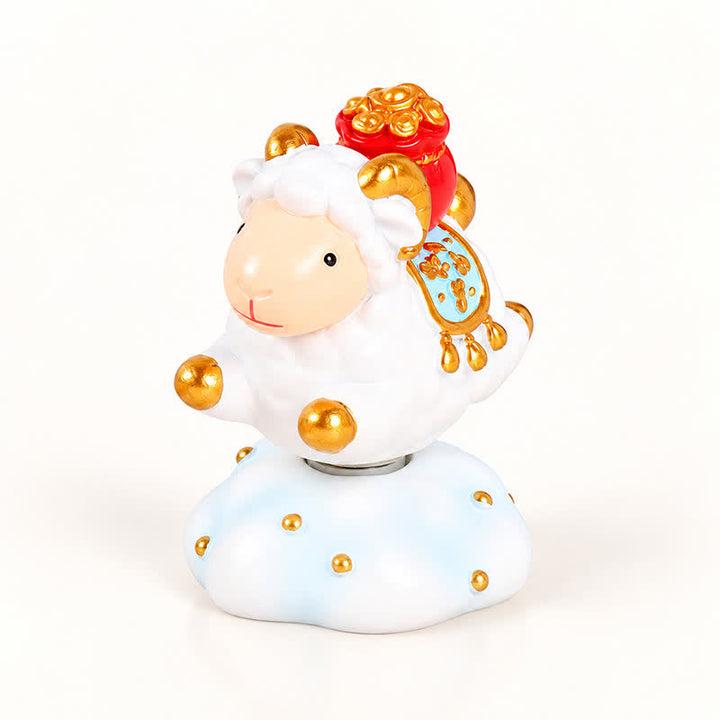Buddha Stones Resin Rotating Prosperity Chinese Zodiac Goat Sheep Desk Ornament Cute Animal Decor - image 8