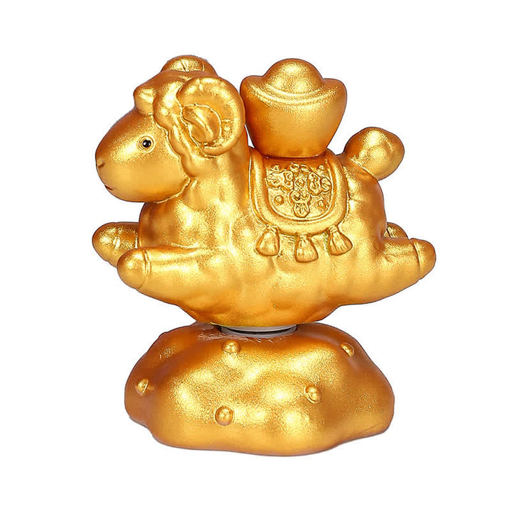 Buddha Stones Resin Rotating Prosperity Chinese Zodiac Goat Sheep Desk Ornament Cute Animal Decor - image 13